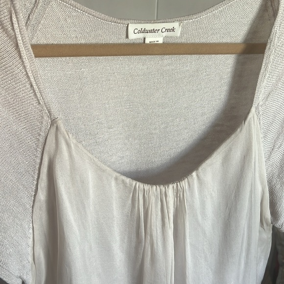 Coldwater Creek women’s size large short sleeve knit top - Picture 3 of 5